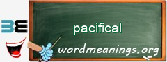 WordMeaning blackboard for pacifical